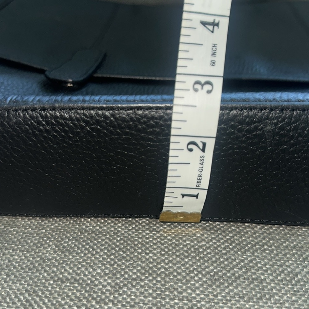 Cole Haan Men’s Black Leather Laptop\Messenger Bag with Adjustable Strap - Picture 11 of 11